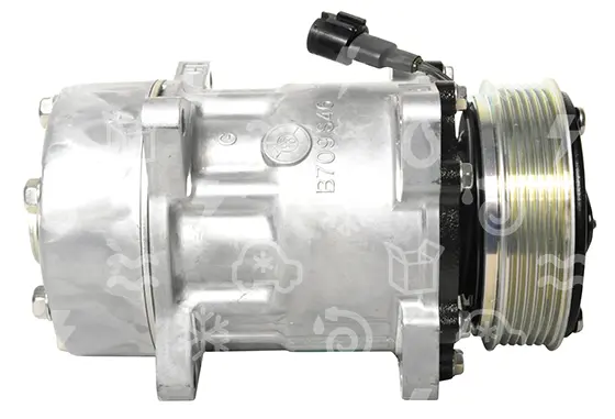 kompresor SANDEN 7H15, řemenice 112 mm - PV6, 24V, OEM 5010237488